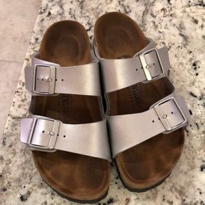 Birkenstock silver sandals